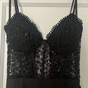 Black sequin formal dress